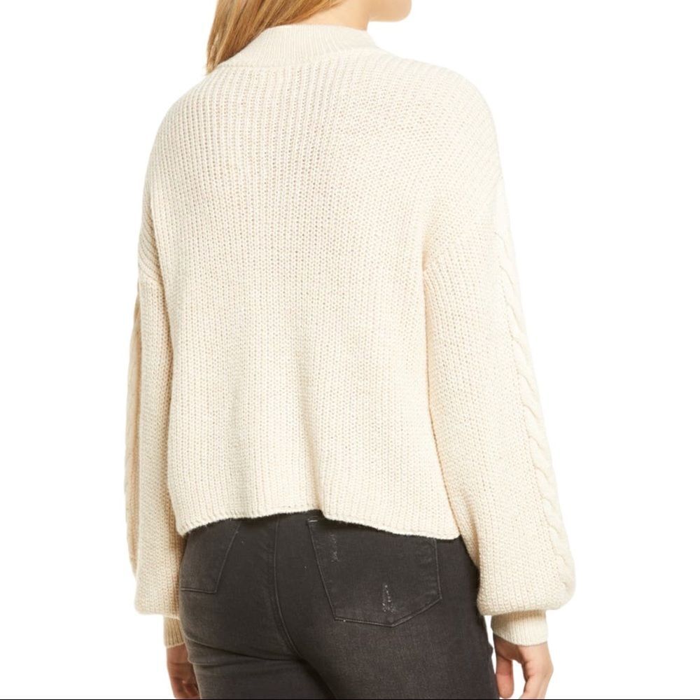 Nwt BP Cable Knit Balloon Sleeve Sweater - Picture 2 of 14